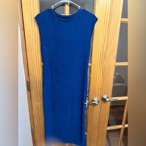 SHEIN Elegant Blue Sleeveless Dress